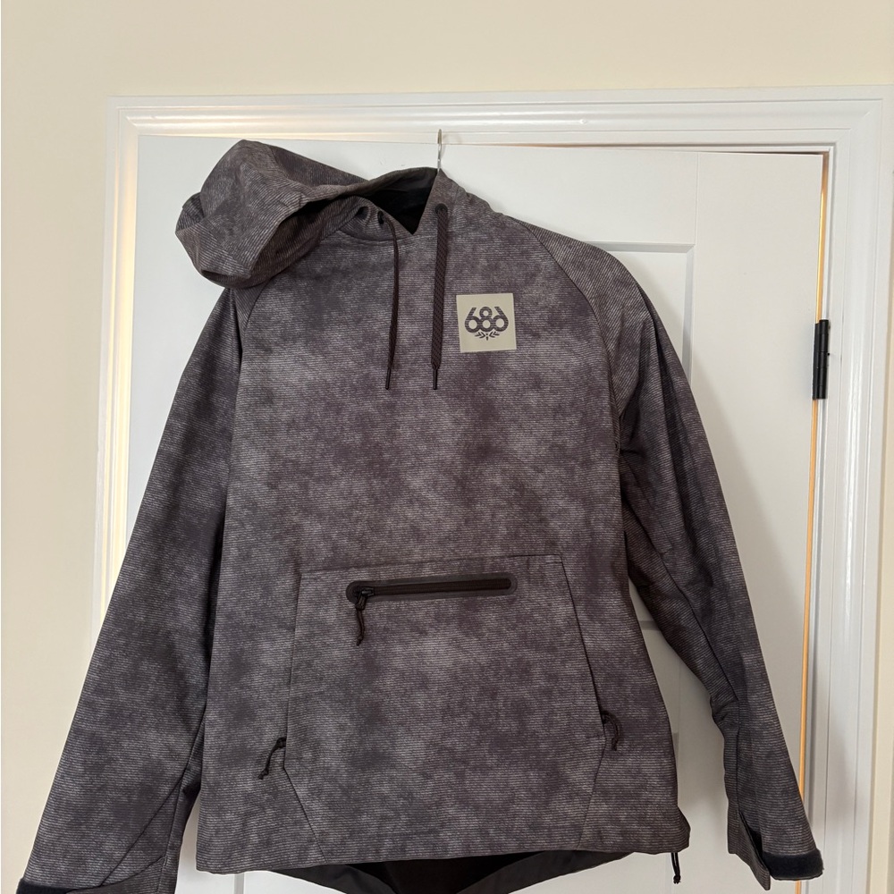 686 Waterproof Hoody Mens Charcoal Wash